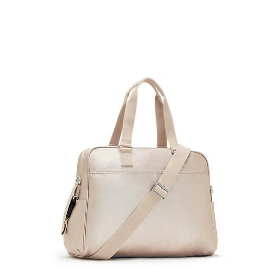 Kipling Alanna Classic Metallic Diaper Bag Vesker Beige | NO 1977VR